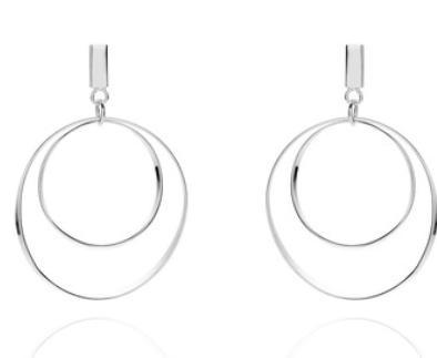 Fashion Design 925 Sterling Silver Позолоченные женские серьги