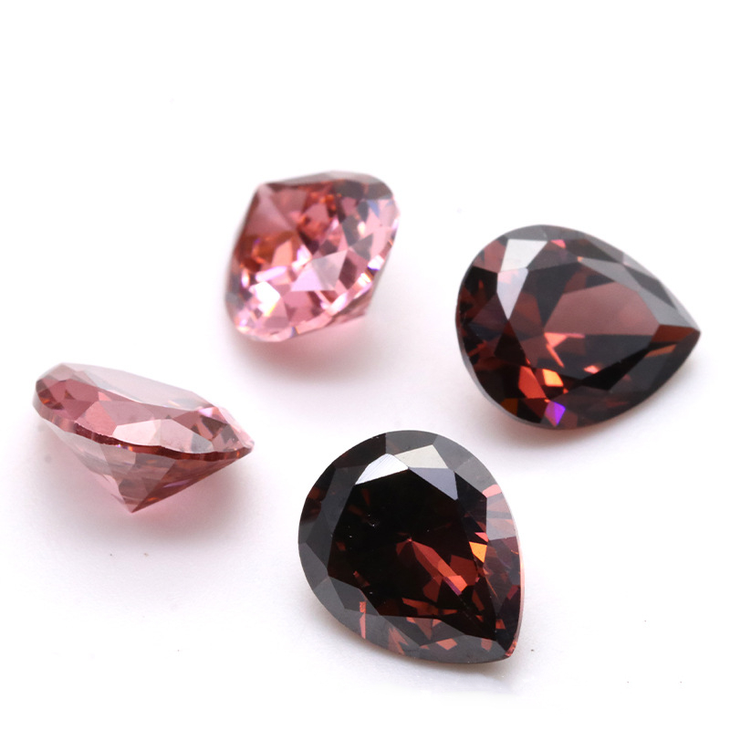 Оптовая продажа 3A Rouge Pear Shaped VVS Cubic Zirconia