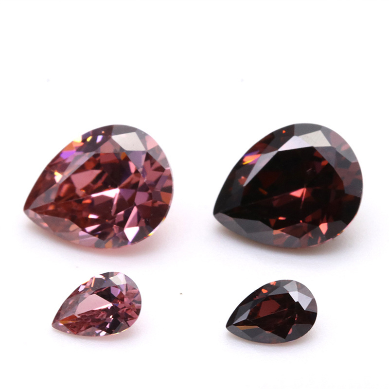 Оптовая продажа 3A Rouge Pear Shaped VVS Cubic Zirconia