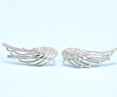 Серьги Angel Wing из стерлингового серебра 925 пробы с позолотой