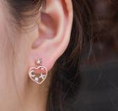 Серьги New Heart 925 Sterling Silver Серьги Star Moon Декоративные серьги