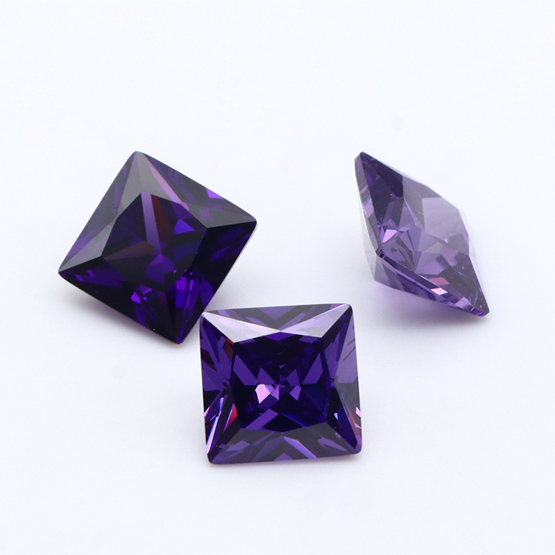 Фабричная оптовая продажа 3EX Purple VVS Princess Cubic Zirconia