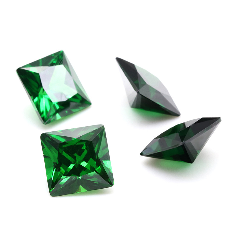 Фабричная оптовая продажа 3EX Green VVS Princess Cubic Zirconia