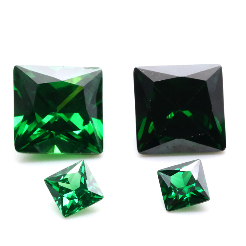 Фабричная оптовая продажа 3EX Green VVS Princess Cubic Zirconia