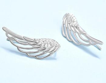 Серьги Angel Wing из стерлингового серебра 925 пробы с позолотой