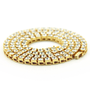 Оптово-18K-Gold-Pated-Big-Round-Ring-Link-Necklace-Jewelry