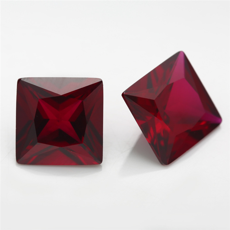 8# Princess Red Corundum Синтетический корунд Голубиная кровь Рубин