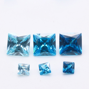 Фабричная оптовая продажа 3EX Blue VVS Princess Cubic Zirconia