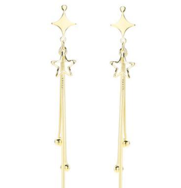 Двухслойные серьги Starlight из стерлингового серебра 925 пробы с покрытием Lovely Women's Earrings