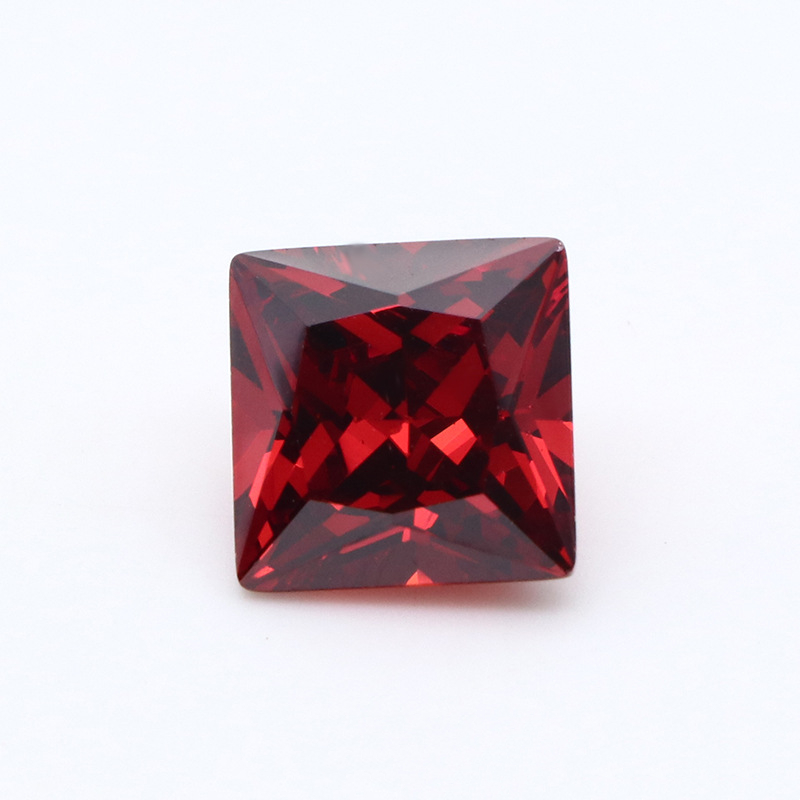 Фабричная оптовая продажа 3EX Red VVS Princess Cubic Zirconia